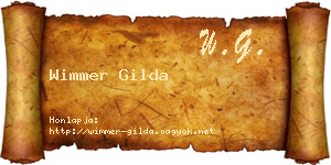 Wimmer Gilda névjegykártya